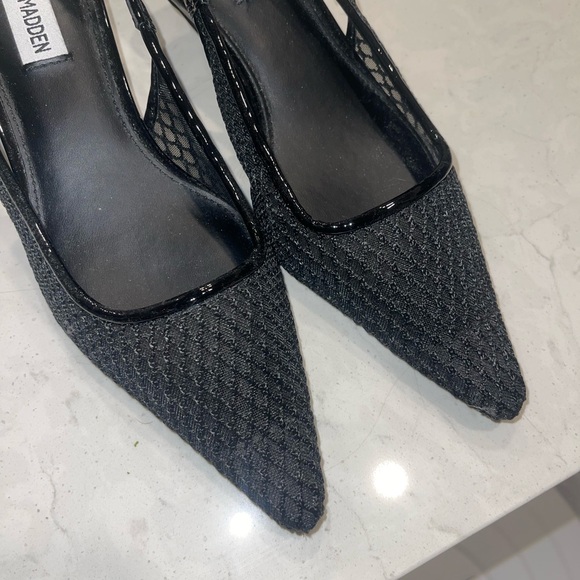 Steve Madden Mesh Slingback Kitten Heels - Picture 5 of 5